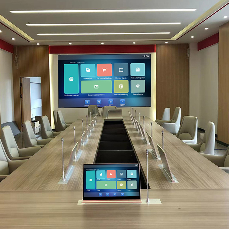 Dolt skrivbord Vänd upp bildskärmen papperslöst konferenssystem